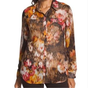 Chico’s Autumn Floral Joceline Button Down Shirt